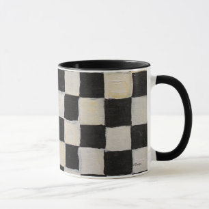 Checkered Tasse Schwarzweiss