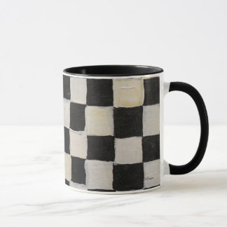 Checkered Tasse Schwarzweiss