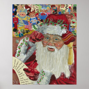 Checking It Twice© Klassischer Weihnachtsmann Poster