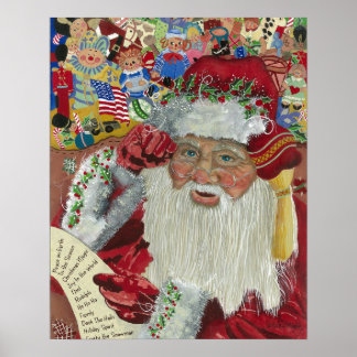 Checking It Twice© Klassischer Weihnachtsmann Poster