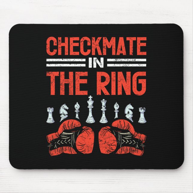 Checkkamerad in der Ringschachboxfusion Mousepad (Vorne)