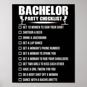 Checkliste Bachelor Party - Verheiratung Poster
