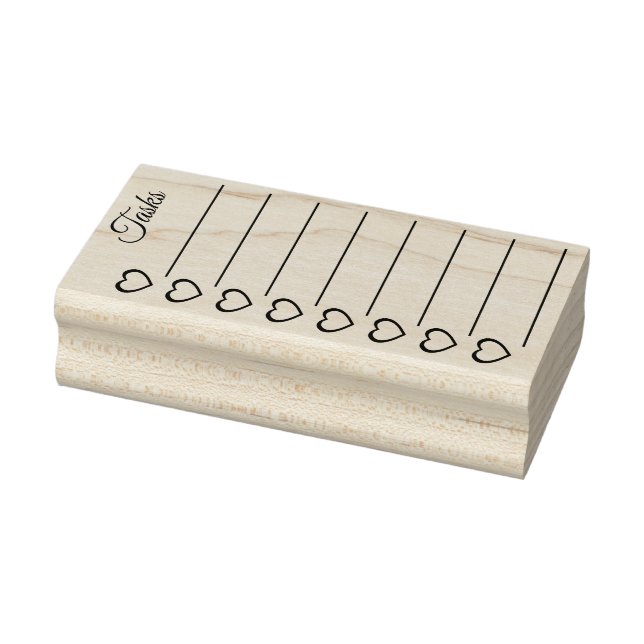 Checkliste-Briefmarke mit Herz Gummistempel (Stempel)