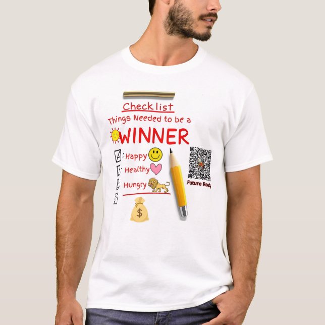 Checkliste des Gewinners T-Shirt (Vorderseite)