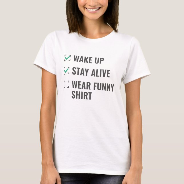 Checkliste Funny T-Shirt (Vorderseite)