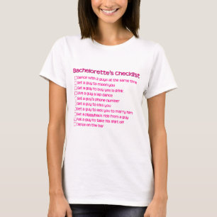 Checkliste für Bacheloette T-Shirt