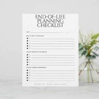 Checkliste für die Lebensendplanung Briefbogen