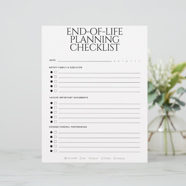 Checkliste für die Lebensendplanung Briefbogen (Stehend Vorderseite)