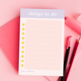 Checkliste für die Lila Schule mit niedlichem Name Post-it Klebezettel