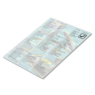 Checkliste für nützliche Reiseverpackungen Notizblock