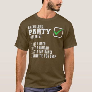 Checkliste für Party T-Shirt