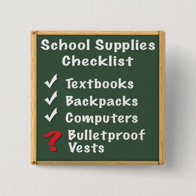 Checkliste für Schulsicherheitshilfen Button (Vorderseite)