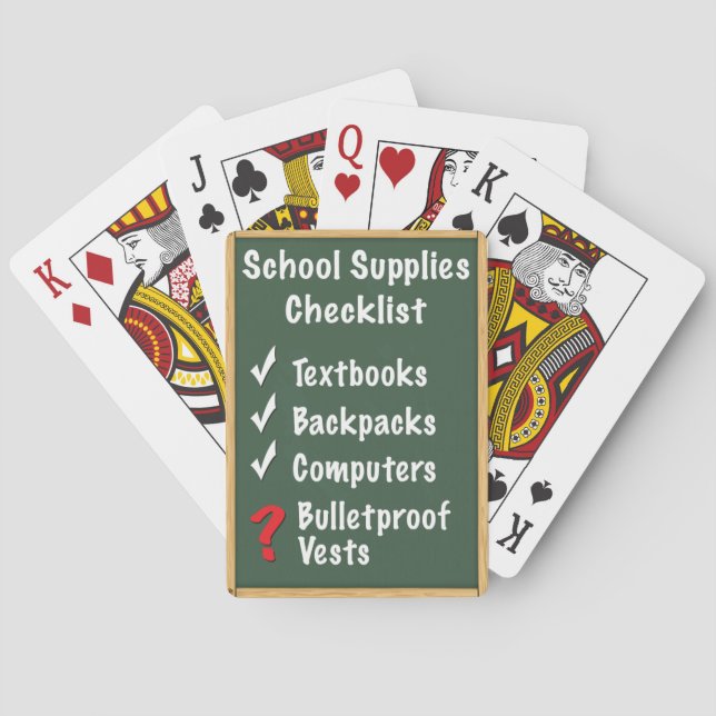 Checkliste für Schulsicherheitshilfen Spielkarten (Rückseite)