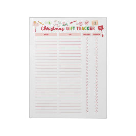 Checkliste für Weihnachtsgeschenke Notizblock