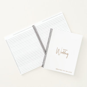Checkliste für "White & Gold Custom Wedding to Do  Notizbuch