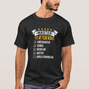Checkliste Mein Plan Works Master Grad T-Shirt