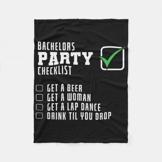 Checkliste Party Fleecedecke (Vorderseite)