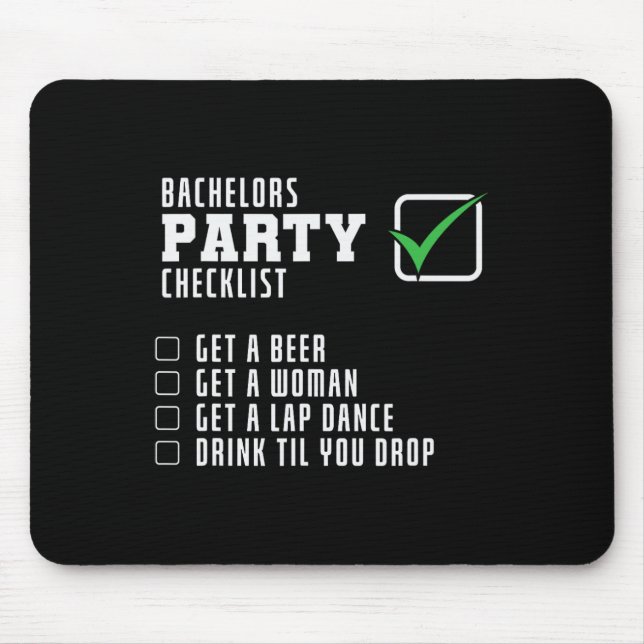 Checkliste Party Mousepad (Vorne)
