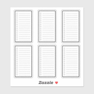 Checkliste-Plan Aufkleber