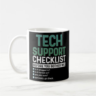 Checkliste "Technischer Support" Alle Geek-Program Kaffeetasse
