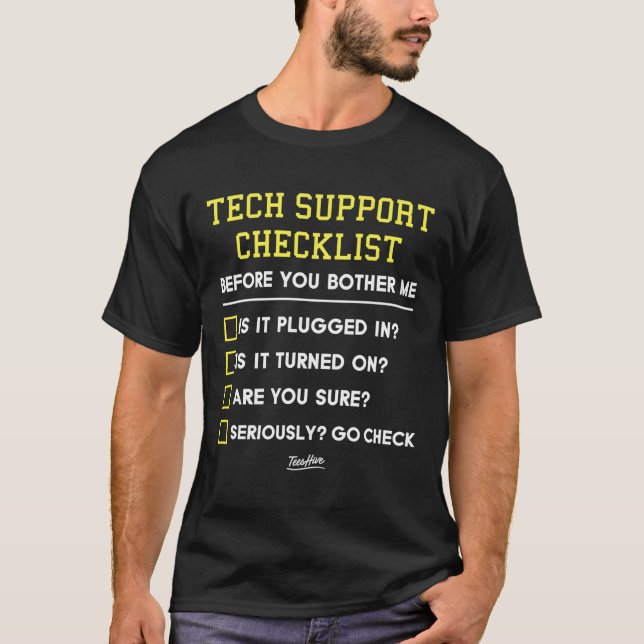 Checkliste Technischer Support T-Shirt (Vorderseite)