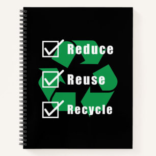 Checkliste "Umweltschutz" Recycle Wiederverwendung Notizbuch
