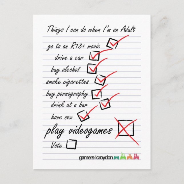 Checklisten-Postkarte Postkarte (Vorderseite)