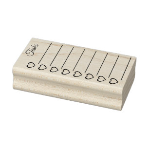 Checklisten-Stempel mit Herzen Gummistempel