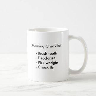 Checklisten-Tasse Tasse