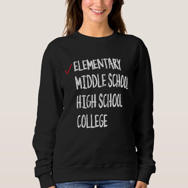 Checkmark 2023 Elementary Graduation 6th Grade Gra Sweatshirt (Vorderseite)