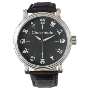 Checkmate Chess Watch - auf schwarz Armbanduhr