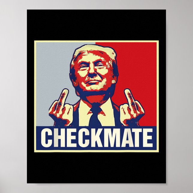 Checkmate Funny Trump 2024 Präsidentschaftskampagn Poster (Vorne)