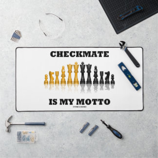 Checkmate ist mein Motto Reflektierendes Schachspi Schreibtischunterlage