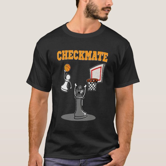 Checkmate Pawn Basketball Dunk On King Chess Game  T-Shirt (Vorderseite)