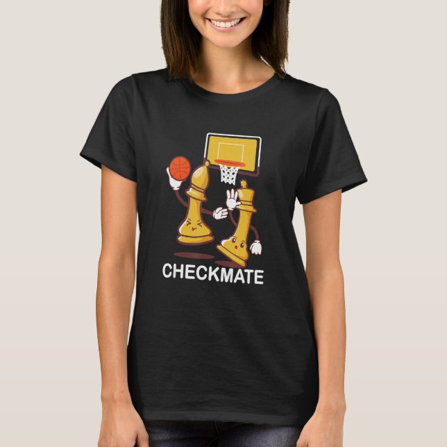 Checkmate Playing Chess Game Bishops Chessboard Ch T-Shirt (Vorderseite)