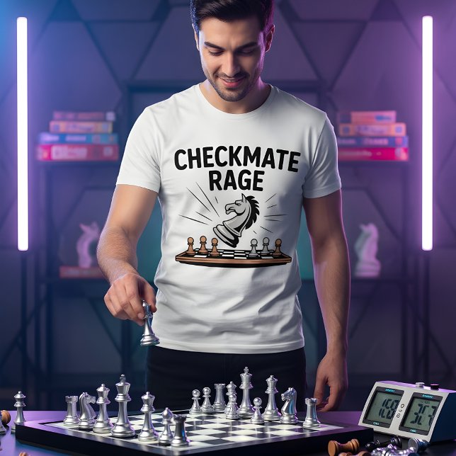 Checkmate Rage – Bold Chess Battle Design T-Shirt (Von Creator hochgeladen)