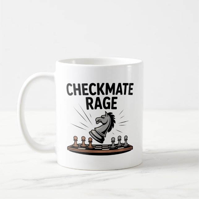 Checkmate Rage Mug – Funny Chess Gift for gamers Kaffeetasse (Links)