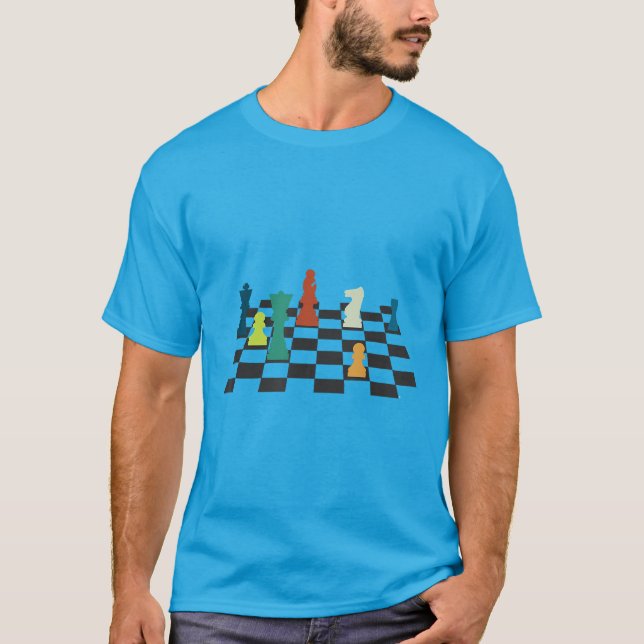 Checkmate Schach Großmeister Knight Rook King Scha T-Shirt (Vorderseite)