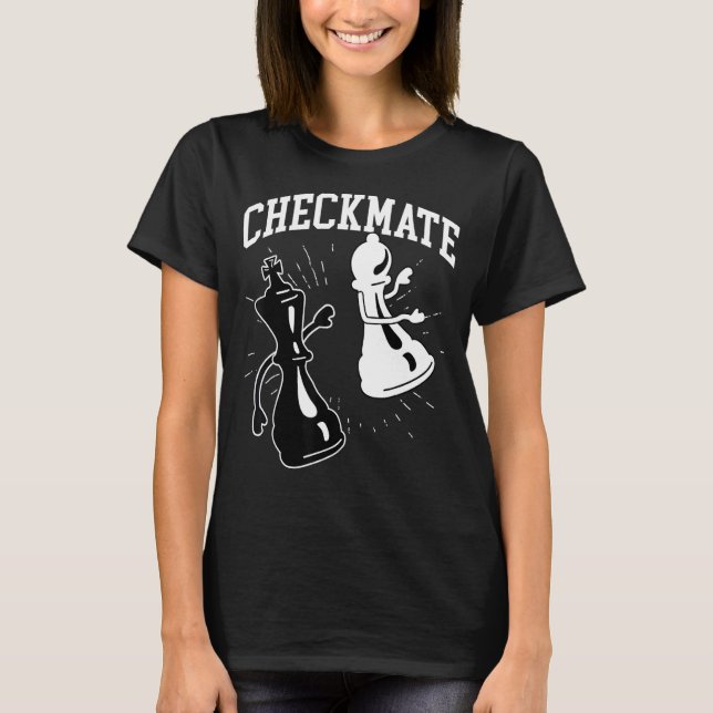 Checkmate Schach-Tabellenelemente Spieler T-Shirt (Vorderseite)