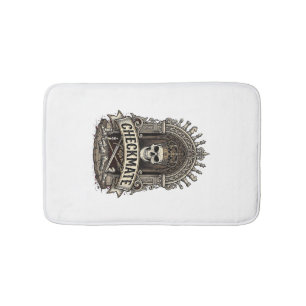 Checkmate Skull King Vintage Schach Badematte