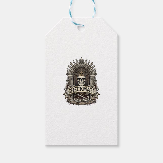 Checkmate Skull King Vintage Schach Geschenkanhänger (Vorderseite)