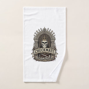 Checkmate Skull King Vintage Schach Handtuch
