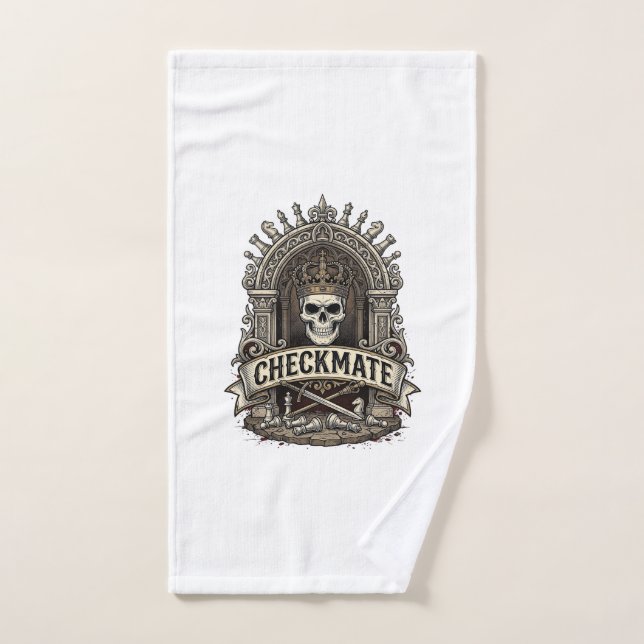 Checkmate Skull King Vintage Schach Handtuch (Handtuch)