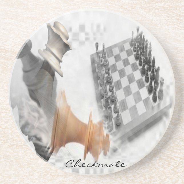 Checkmate-Untersetzer Sandstein Untersetzer (Vorne)