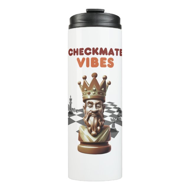 Checkmate Vibes Thermosbecher (Vorderseite)