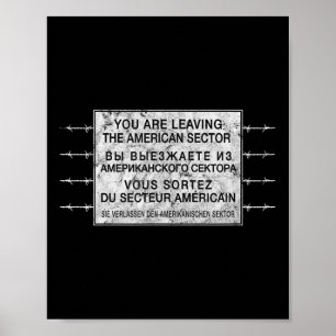 Checkpoint Charlie Kalter Krieg Berliner Mauer Ost Poster