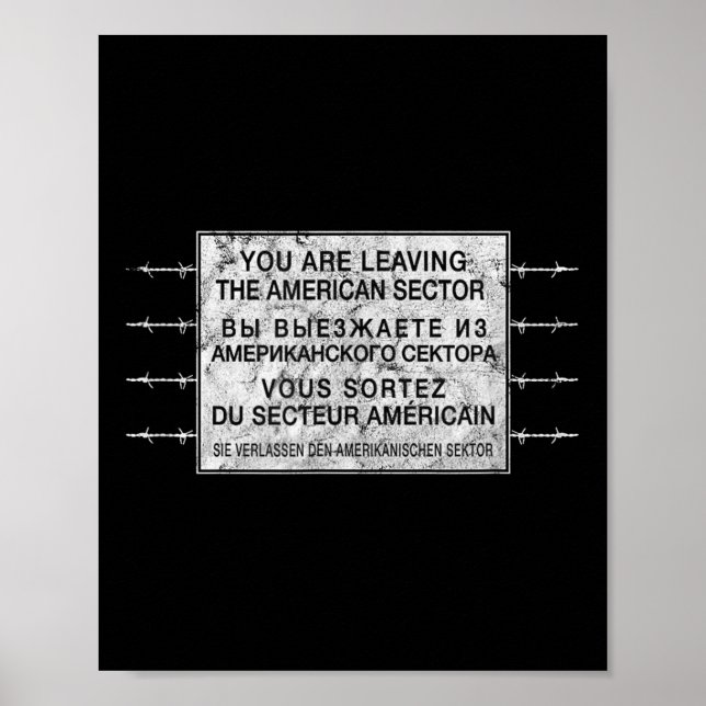 Checkpoint Charlie Kalter Krieg Berliner Mauer Ost Poster (Vorne)