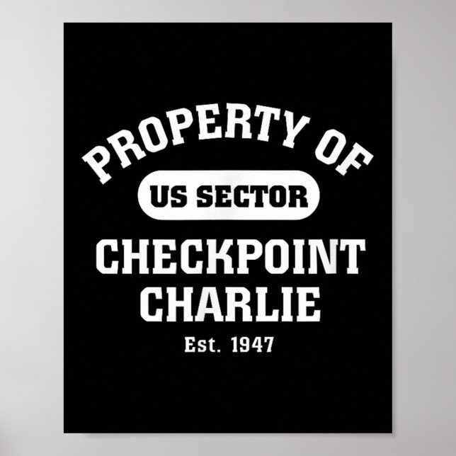 Checkpoint Charlie Kalter Krieg Berliner Mauer Ost Poster (Vorne)