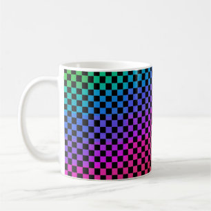 Checkte Mehrfarbenkaffee-Tasse Kaffeetasse