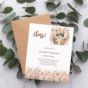 Checreme Rose Blumenblätter Geburtstagseinladung